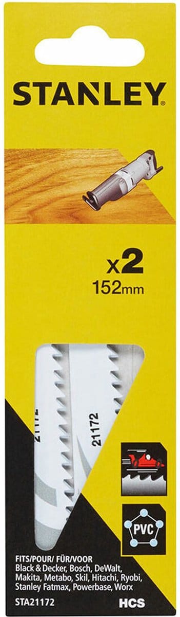 Stanley Reciprozaagblad Hout Sta21172-xj - 152mm - 4tpi - Hcs
