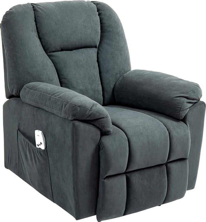 HOMCOM-Relaxsessel-Polyester-97L x 88B x 101H cm-Dunkelgrau