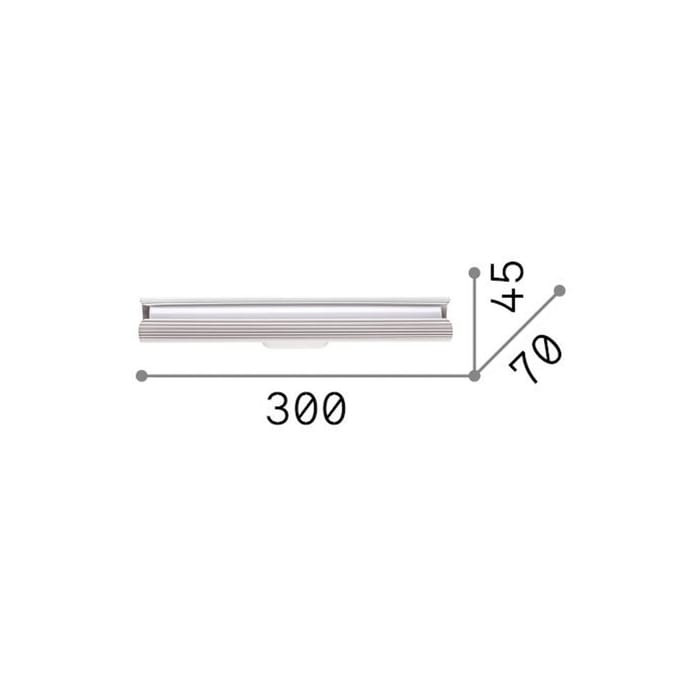 IDEAL LUX LED wandlamp Dorica, wit, hoogte 30 cm, metaal