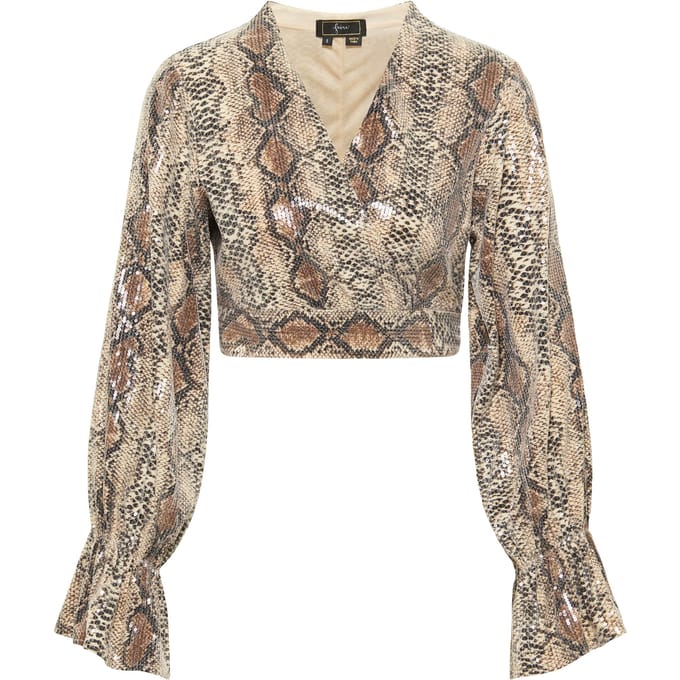 faina Wikkelblouse met pailletten naemi