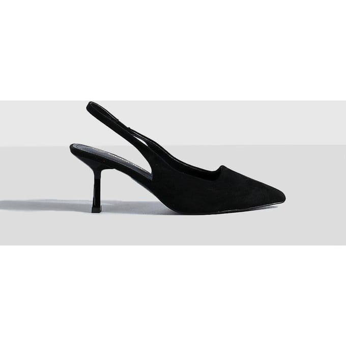 boohoo Dames Low Stiletto Slingback Court Shoe | Black | Maat: 3