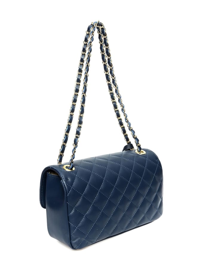 Isabella Rhea Blauw Rundleer Tas