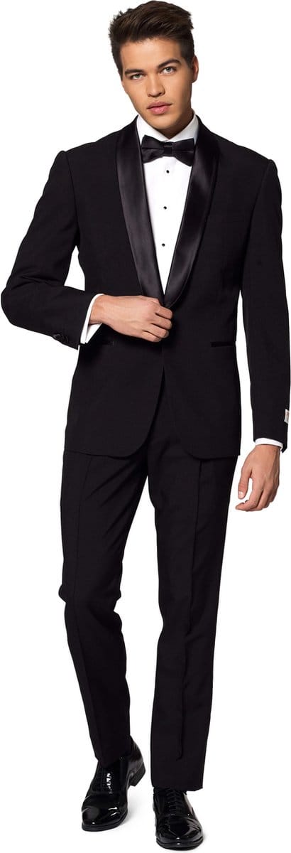 OppoSuits Jet Set Black - Mannen - Heren Kostuum - Carnaval- en Halloweenkleding - Kerst - Zwart - Maat: M
