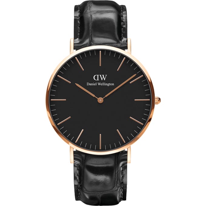 Daniel Wellington DW Watch Classic Reading Black Rose Gold 40mm