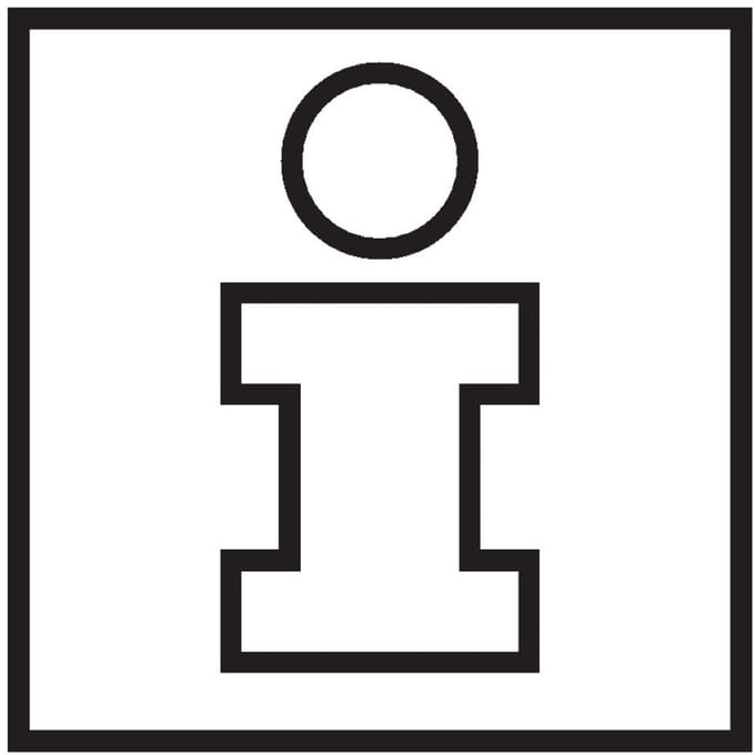 Informatiepunt sticker, wit 300 x 300 mm