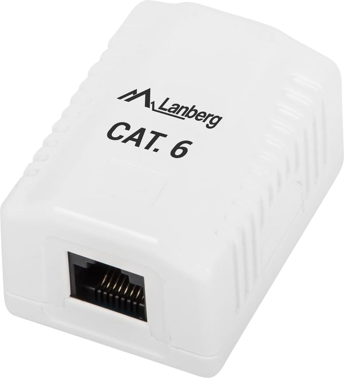 Lanberg - Lanberg opbouwdoos met 1 x RJ45 Cat.6 UTP niet afgeschermd