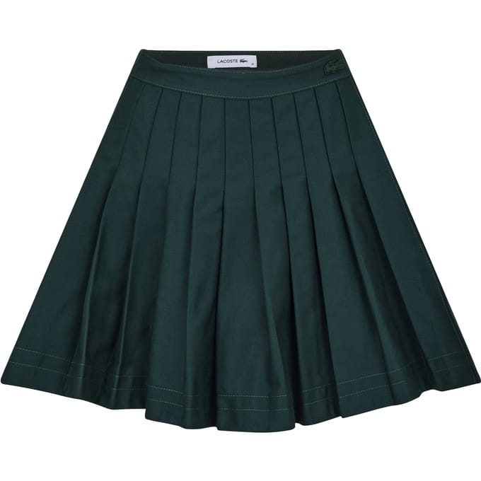 Lacoste Dames Jupe Mini Rok met Geborduurd Logo (Groen)