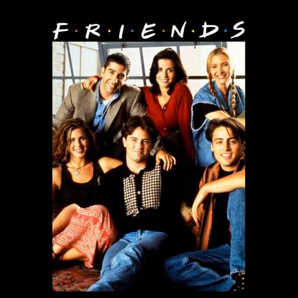 Friends Vintage Character Shot trui - Zwart - S