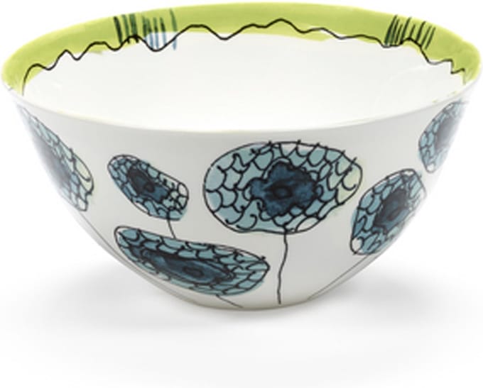 MARNI Midnightflowers - Serveerkom L Anemone vaniglia 25 cm