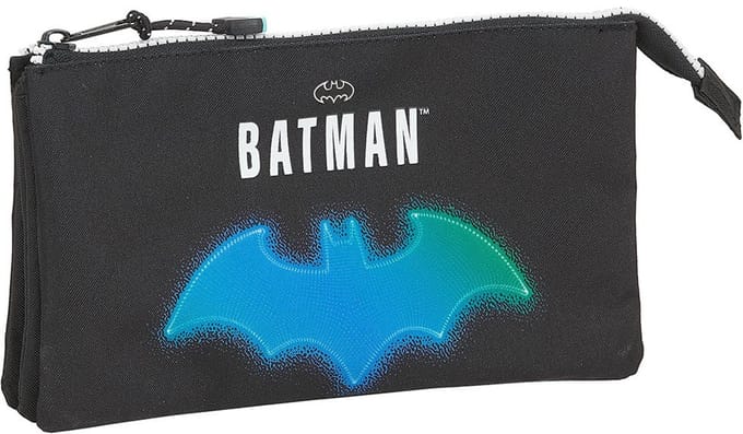 Pennenetui met 3 vakken Batman Bat-Tech Zwart