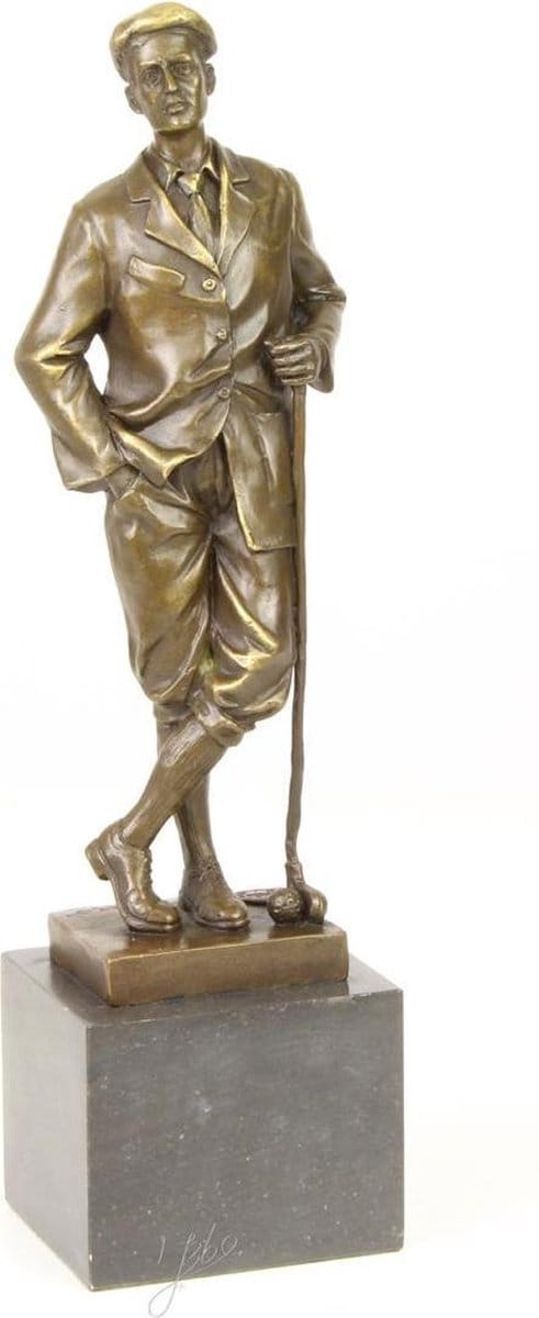 Bronzen beeldje - Golfer - Sport - 31,8 cm hoog