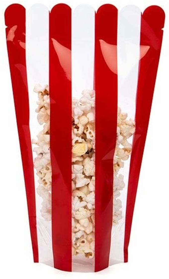 Stazakken Popcorn zak 16.5x10.2x26.7cm (100 stuks)