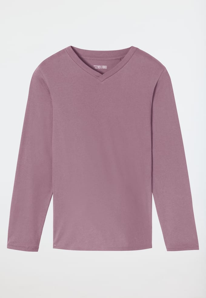 Shirt lange mouwen v-hals lila - Mix+ Relax 48