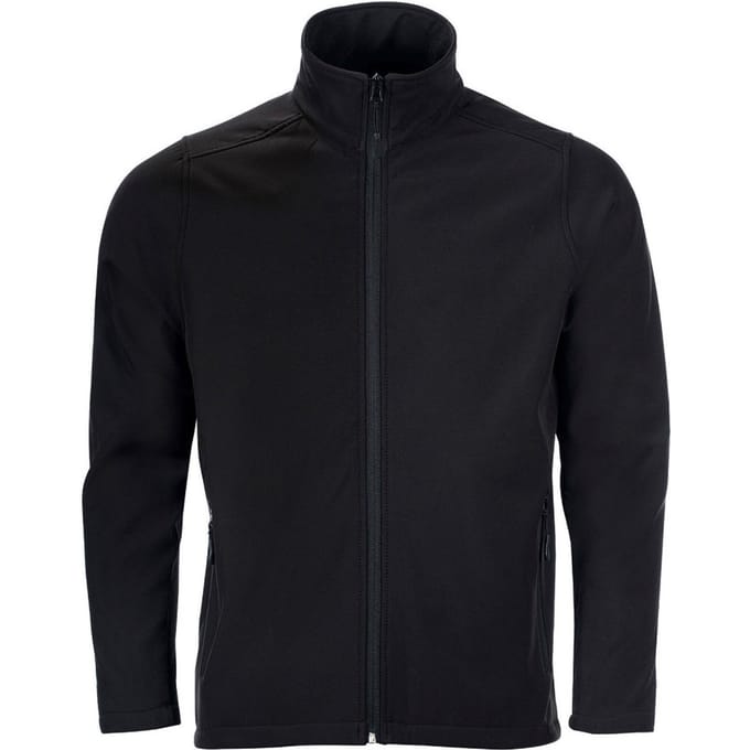 SOLS Heren Race Full Zip Water Repellent Softshell Jacket (Zwart)