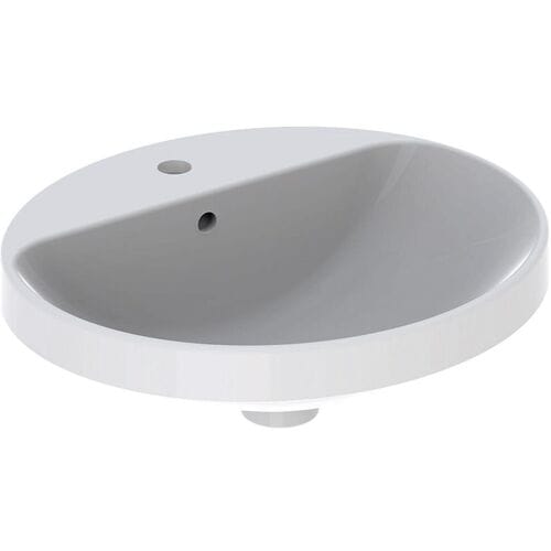 Geberit VariForm built-in washbasin 50 x 45 cm, oval, with tap hole bench 500.713.01.2