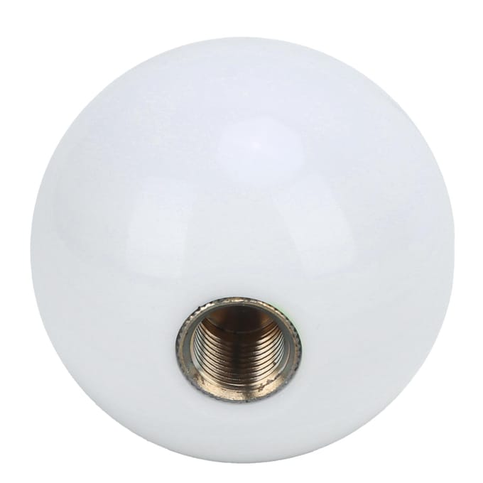 54mm Versnellingspookknop Slijtvast met 3 Stalen Adapters Vervanging voor Scion WRX M12X1.25 white