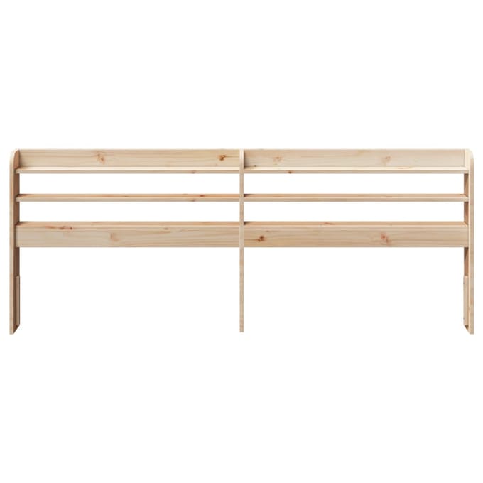 vidaXL - Hoofdbord - met - schappen - 200 - cm - massief - grenenhout