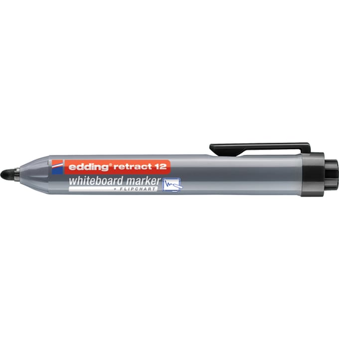 Whiteboardmarker edding 12 drukknop rond 1.5-3mm zwart