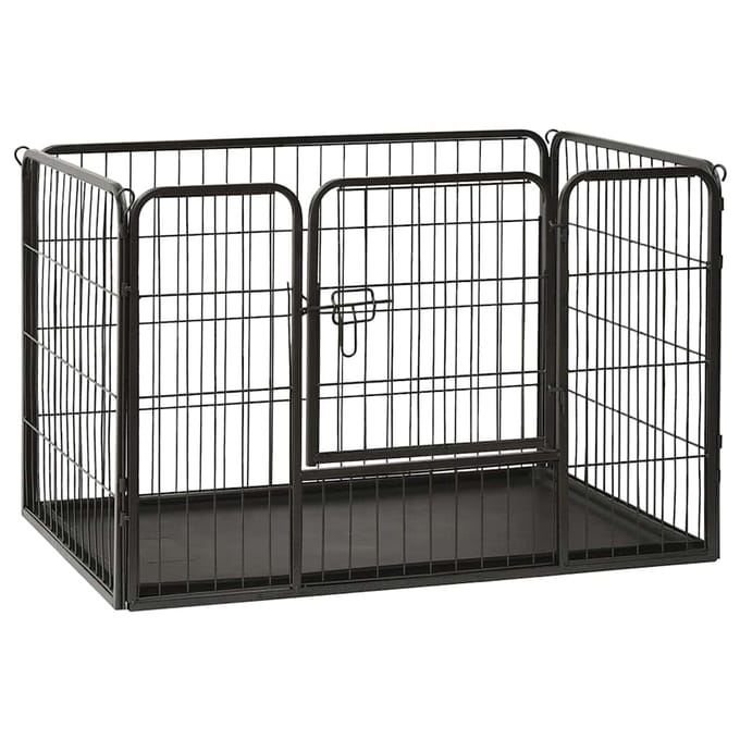vidaXL - Puppyren - 91,5x59x61 - cm - staal