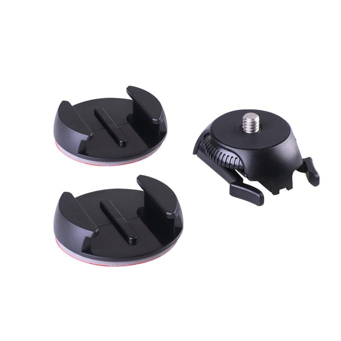 Snelsluiting Montagehouder Inclusief Gesp + Platte en Gebogen Basis Plakband Vervanging black