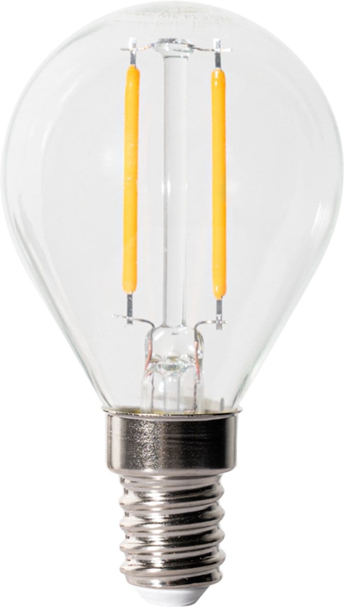 LUEDD E14 dimbare LED lamp P45 helder glas 3W 350 lm 2200K