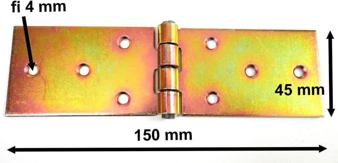Verzinkt Scharnier 45x150 mm - Stevig Bouwscharnier