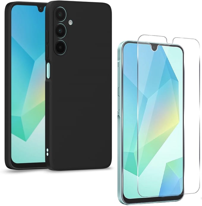 Hoesje Geschikt Voor Samsung Galaxy A26/A17 5G - 2 screenprotectors - Zwart - Ar202