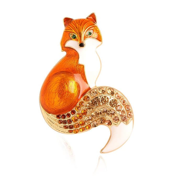 Strass Emaille Vos Broches Voor Vrouwen Animal Party Causale Broche Pins Geschenken