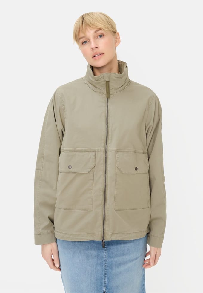 camel active Blouson met uitrolbare capuchon - Maat womenswear-38 - Salie