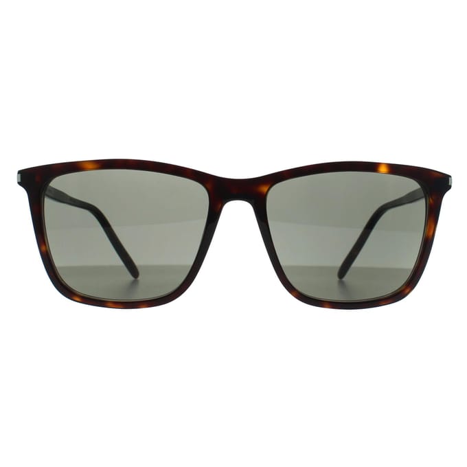 Saint Laurent Square Vrouw Donker Gespikkeld Havana Grijs SL 851