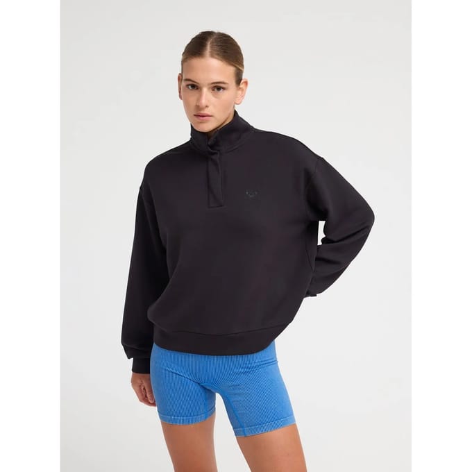 Roxy Rise&vibe Sweet Sweatshirt Met Rits Zwart M Vrouw
