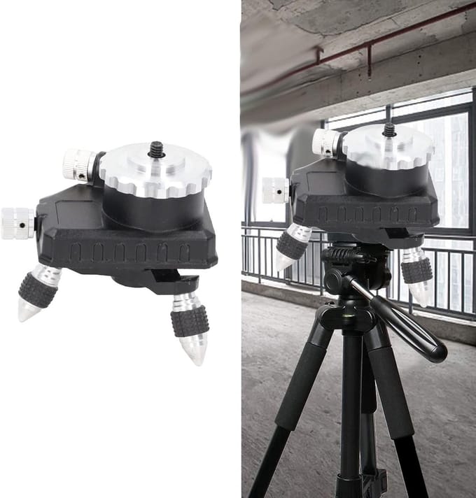 Rotatable 360° Level Adjustment Basis voor Precisie Laser en Statief Connector met Fine Tuning Functie
