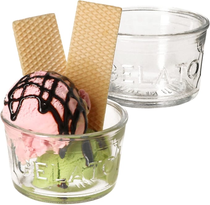 Set van 2 gelato sundae glazen 150ml