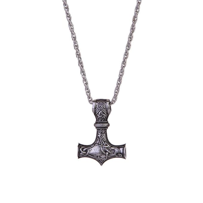 Nieuwe Heren Geiten Thor Hamer Ketting Mode Hanger Ketting gray