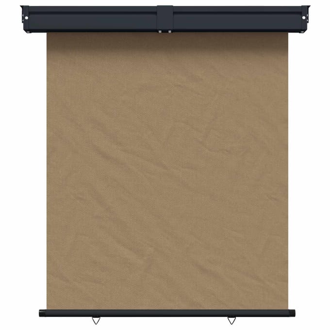 vidaXL Zijscherm Balkon 140 x 250 cm 100% polyester ijzer staal Taupe