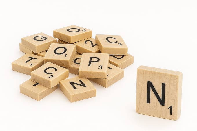 Letterblokjes hout 50 stuks - Scrabble Letters Los - Hout met cijferscore