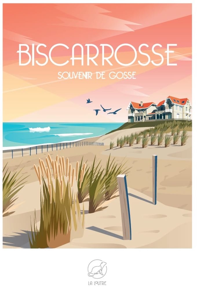 La Loutre legpuzzel BISCAROSSE Souvenir de Gosse - 1000 stukjes puzzel.
