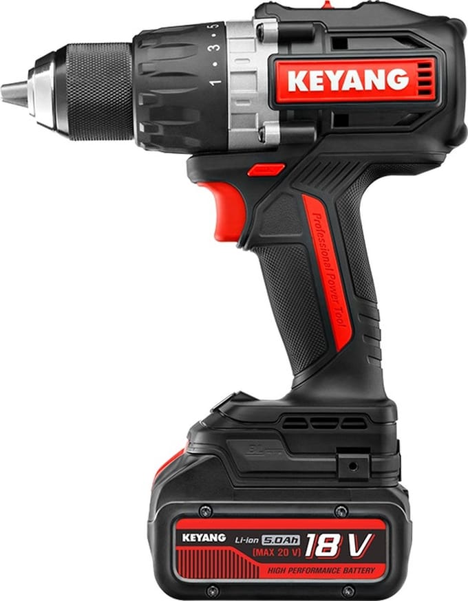 Keyang DD20BLH100E accu boor-/schroefmachine 18V set (2x 5.0Ah accu) in koffer