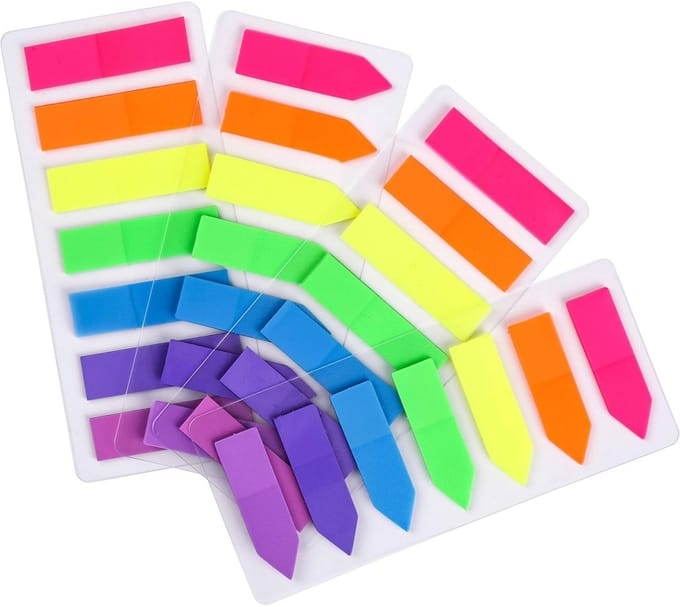 EXCITAT Sticky Notes - Post-it Notes - Herplakbaar - Paginamarkers - Geschikt voor school, kantoor, bestandsopslag
