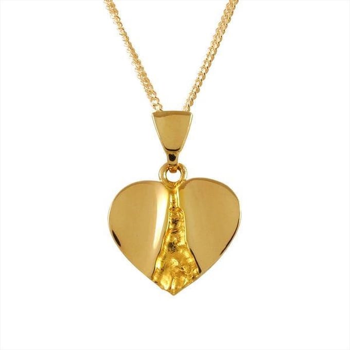 AuBor ®.  Hanger. Goud. Gouden hart.