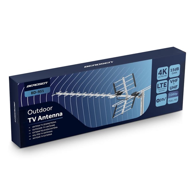 Berdsen BD-951 - Schotelantenne - Ultra HD 4K - 80 km Bereik - LTE Filter
