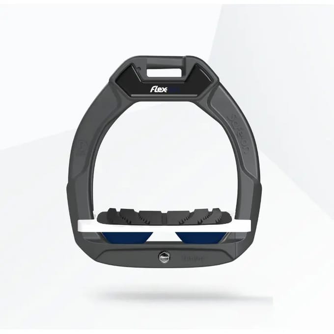 Veiligheidsstijlen Paardrijden Incliné Grip Antraciet/Wit/Marine Kind Flex-On Safe-On
