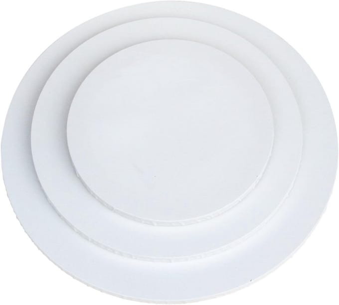 Set van 4 Ronde Linnen Spanningdoeken voor Schilderen, Ø 30 cm