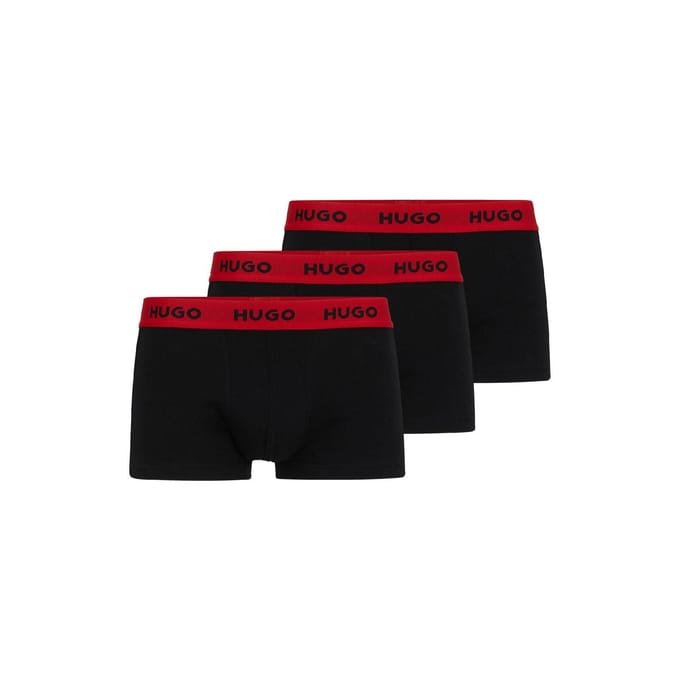 Hugo Boxershorts met herenlogo (3-pack) (Zwart, Rood)
