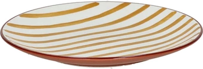 Pomax Mykonos plat bord D20.3cm geel