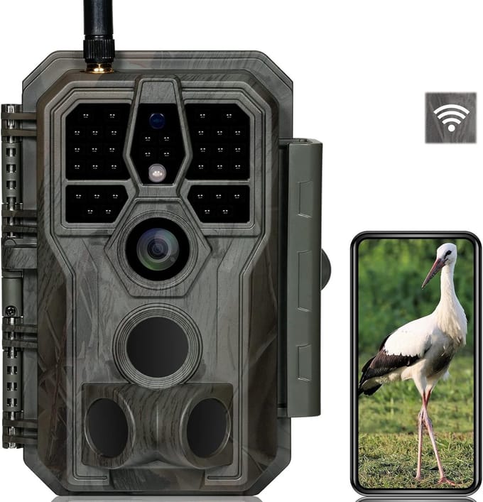 Wildcamera - Natuurcamera Observatiecamera - Dieren Observeren - Snelle Trigger 0.1s - 64MP H.264 - Camouflage