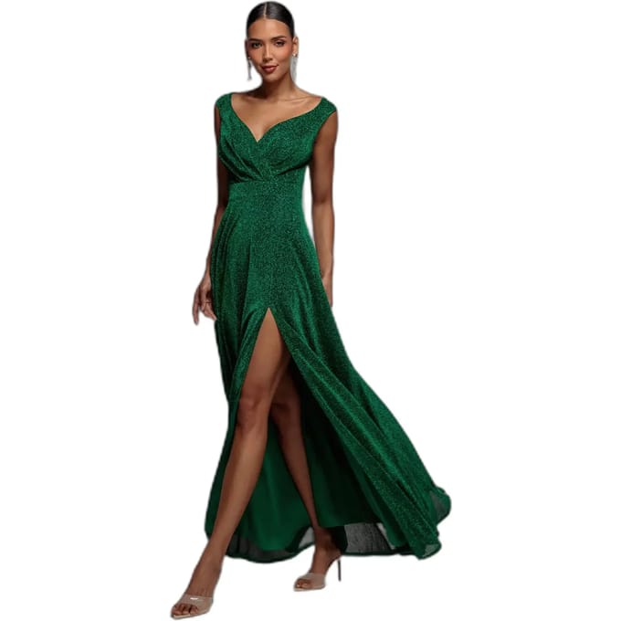 Damesjurk Goddiva Lurex Maxi