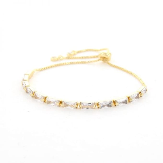 Kalli Armband (sieraad) Langwerpige Stenen Goud One Size