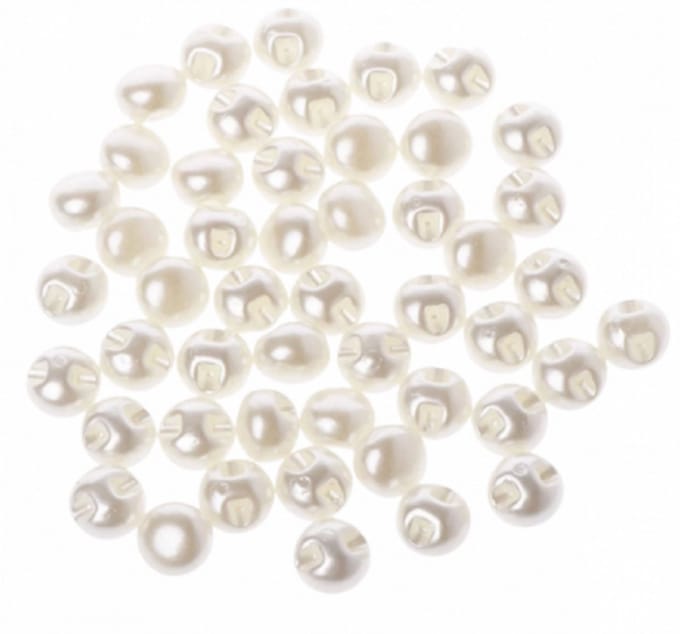 75 synthetische Parel naaikralen 7.5 mm Ivoor - Charme Bijoux