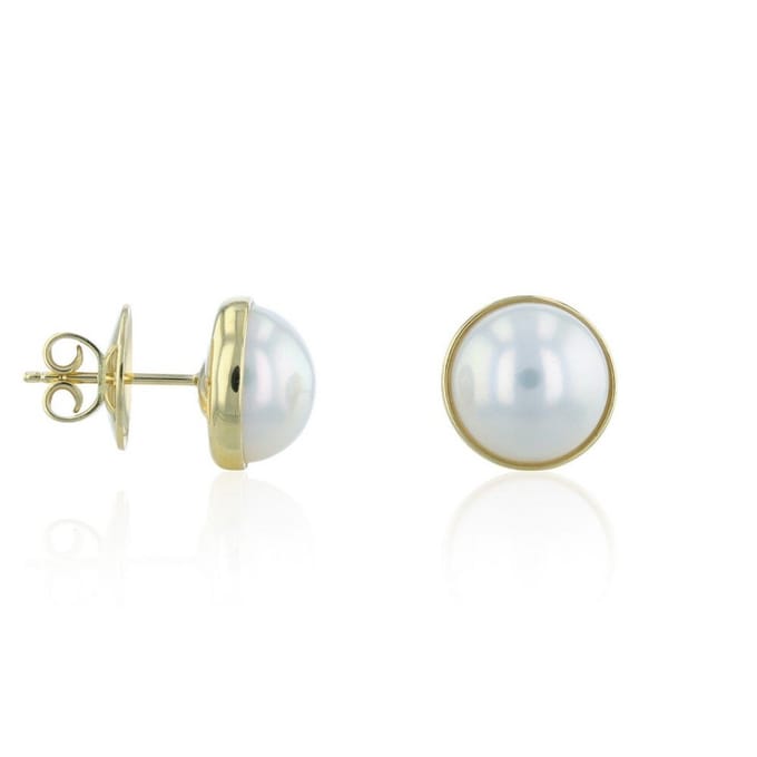 Luna-Pearls - 311.2119 - Oorstekers - Dames - 750 Geelgoud - Mabeperle